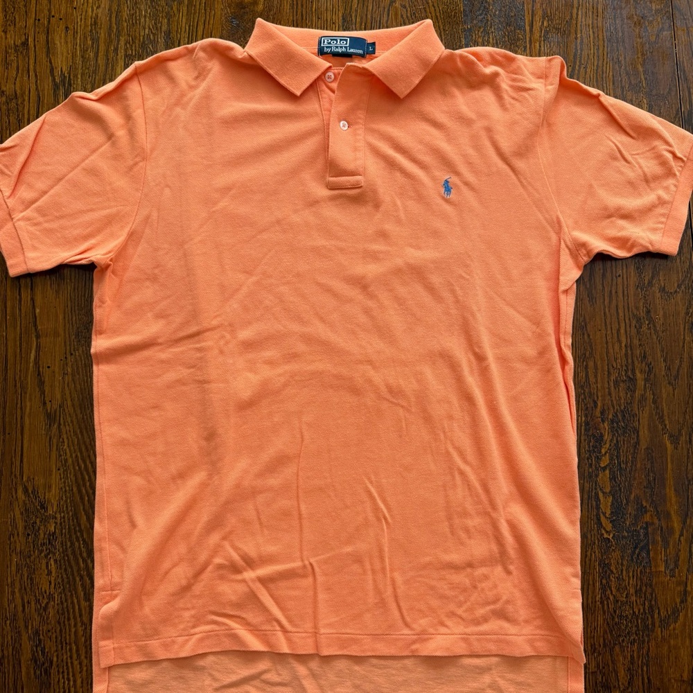 Polo by Ralph Lauren Men's Orange Polo Shirt